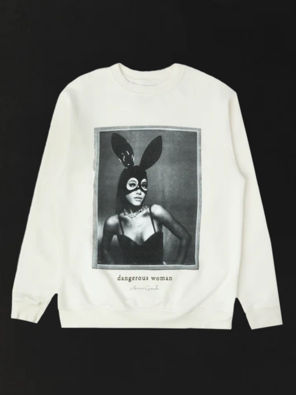 Ariana Grande "Dangerous Woman" Cream Crewneck Medium